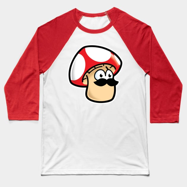 ShroomDood (Red) Baseball T-Shirt by ArtofJMS